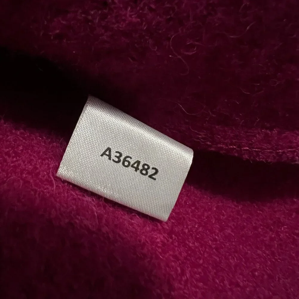 Appleseeds Cardigan Jacket Womens Small Pink Fushia Boiled Wool Cozy Prep Barbie